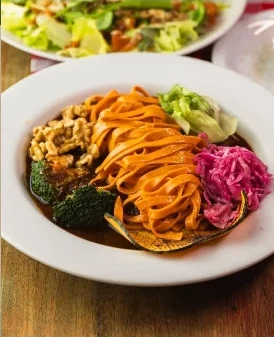 Tagliatelle with salad at Olivia Cucina